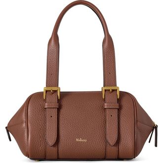 Mulberry Small Boston Heavy Grain Top Handle Bag in Bright Oak at Nordstrom