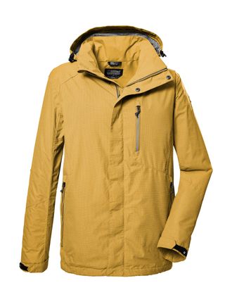 Killtec Outdoorjacke KILLTEC KOS 256 MN JCKT_CARLEB, Herren, Gr. 3XL, gelb (dunkelgelb), 100% Polyester, Jacken Outdoorjacke, Wind- und wasserdichte Herrenjac