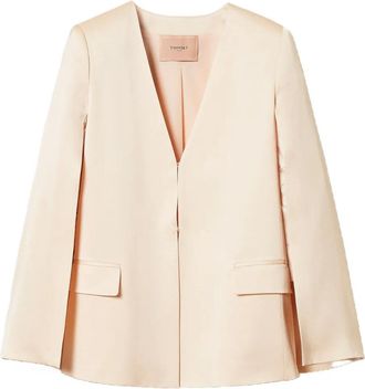 Twin-Set Blazer con mantella - Toni neutri