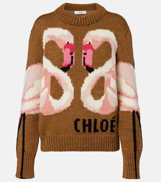 Chlo&eacute; Chlo&eacute; Pullover in jacquard di lana