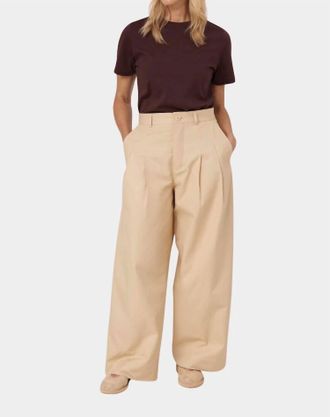Kowtow Arch Relaxed High Rise Pant In Dune