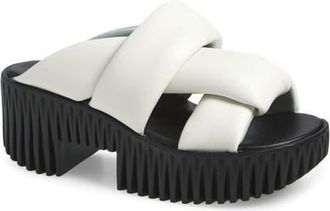 4CCCCees Plia Semo Platform Sandal in White at Nordstrom, Size 8.5Us