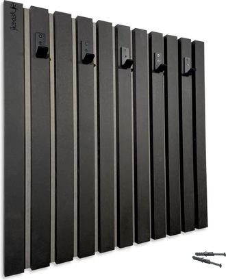 OEM Percha De Madera Lamele De 60 Cm, Negra