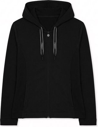 Freddy Felpa slim full-zip con inserti e cappuccio in costina