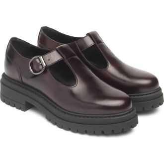 Nero Giardini Lug Sole Mary Jane Flat in Bordeaux at Nordstrom, Size 11Us