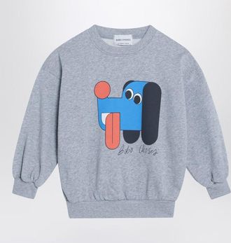 Bobo Choses Grey sweatshirt with logo print