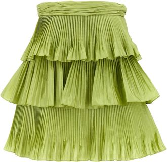 Valentino Garavani Bicolor Silk Long Womens Skirt