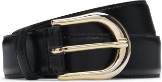 HUGO BOSS Lederg&uuml;rtel BOSS Carol-St-G_Sz30, Damen, Gr. 100, schwarz (schwarz 002), Leder, unifarben, G&uuml;rtel Lederg&uuml;rtel, mit abgerundeter Schliesse