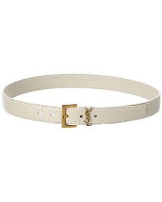 Saint Laurent Monogram Leather Belt