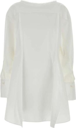 Carven Esperanto Mini Jurk - Dames - Shirt Kleedjes - Wit - S - Katoen - Kleedjes