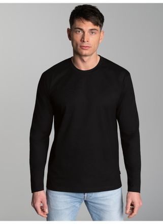 Trigema T-Shirt TRIGEMA TRIGEMA Langarmshirt aus 100% Baumwolle, Herren, Gr. 4XL, schwarz, 100% Baumwolle, Basic, Shirts T-Shirt