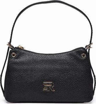 Ermanno Scervino Black Polyurethane Unity Shoulder Bag