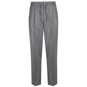 Brunello Cucinelli Brunello Cucinelli, Chinos, male, Gray, Size: XL Luxurious Grey Wool Trousers