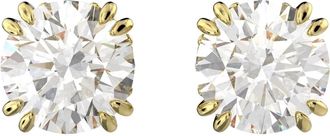 Swarovski Dames Oorknopjes Rondgeslepen Wit Goudlegeringlaag Stilla 5642595 - Dames - Oorbellen - Geel - ONE Size - Accessoires