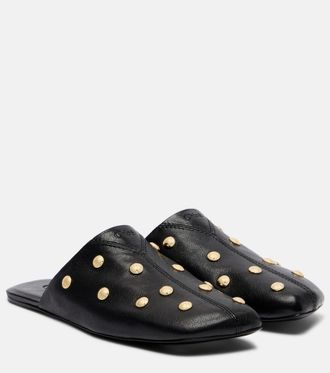Chlo&eacute; Rita studded leather mules