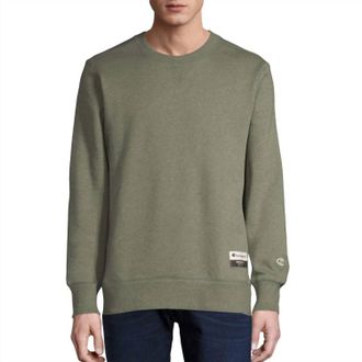 Champion Sueded Fleece Sweatshirt In Olive