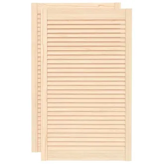 vidaXL Puerta De Armario De Lamas 2 Uds Madera De Pino 99,3x59,4 Cm Vidaxl