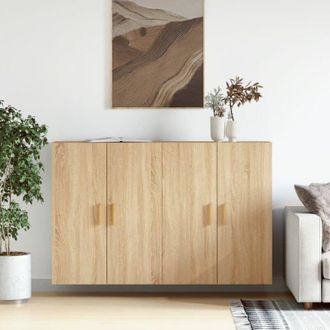 vidaXL Armadietti a Parete 2 pz Rovere Sonoma in Legno Multistrato - Vidaxl