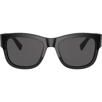 Dolce & Gabbana 54mm Square Sunglasses in Black /Dark Grey at Nordstrom