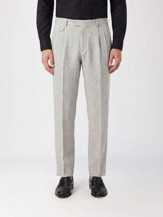 Dolce & Gabbana Pantaloni sartoriali gessati in lino con pince e fit tapered