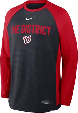 Nike Washington Nationals Authentic Collection Nike Mens Dri-FIT Pullover Crew in Blue | 04H2195NWTL-7PG