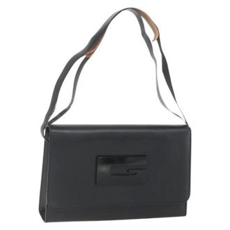 Gucci Pre-owned Leren Schoudertas - Dames - Pre-owned - Zwart - Maat: ONE Size Leer