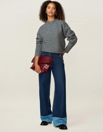 Omnes Womens Clementine Jumper in Grey Marl - Size: 18/20