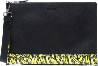 Prada Clutch con stampa 2020 - Nero