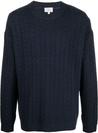 Woolrich Aran-knit virgin-wool jumper - unisex - Virgin Wool - S - Blue