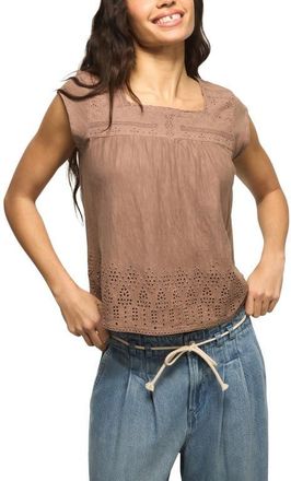 Lucky Brand Eyelet Lace Top in Etherea at Nordstrom, Size X-Large
