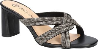 Bella Vita Carmen Crystal Sandal in Black Suede at Nordstrom, Size 8.5
