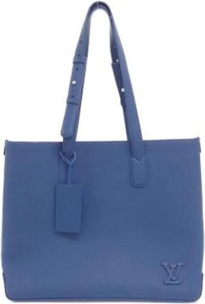 Louis Vuitton Pre-owned Vintage Tote Bag - Dames - Vintage Shopper - Blauw - ONE Size - Leer - Vintage