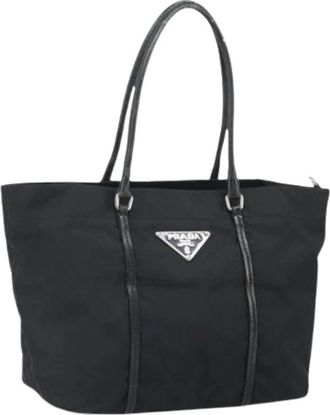 Prada Pre-owned Nylon Tote Bag - Dames - Vintage Shopper - Zwart - ONE Size - Nylon - Vintage