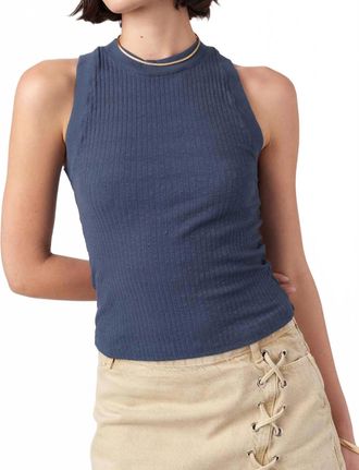 Bloomingdale's Player Racerback Rib Tank Top In Midnight Navy