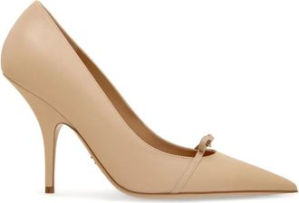 Ferragamo 95mm Mini-bow pumps - women - Goat Skin/CALFSKIN/Goat Skin/Calf Leather - 10.5C - Neutrals