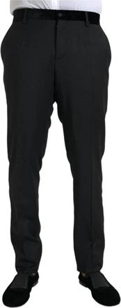 Dolce & Gabbana Klassieke Pasvorm Broek - Heren - Nette broeken - Zwart - 2XL - Katoen - Broeken
