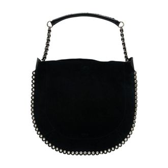 Isabel Marant Womens Oskan Hobo Black Calfskin