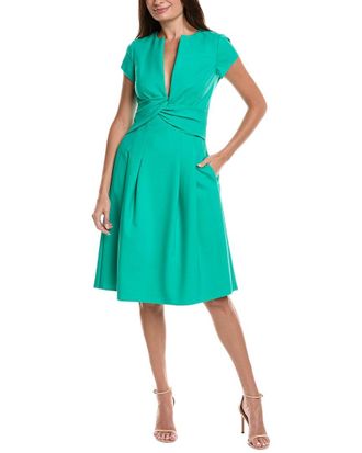 Oscar De La Renta Oscar De La Renta Twisted Front Midi Dress