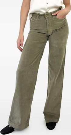 Lois Jeans Pantaloni a coste con applicazione - Verde
