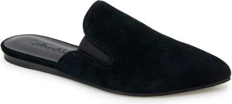 Splendid Womens Splendid Lee Slippers Black Suede Slip On Pointed Toe Mule GAL2070