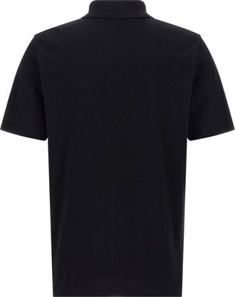 Balmain Logo-Embroidered Piqu&eacute; Cotton Polo Shirt - Black