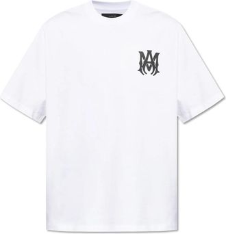 Amiri Bedrukt T-shirt - Heren - T-shirts - Wit - S - Katoen - Tops