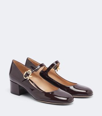 Gianvito Rossi Salones Mary Jane Mary Ribbon de charol