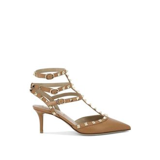 Valentino Garavani Brown Calfskin High Heel Womens Pumps