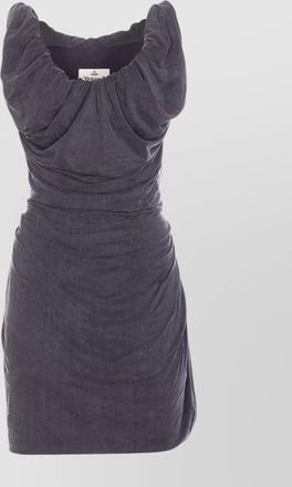 Vivienne Westwood mini dress with draped neckline and ruched detail