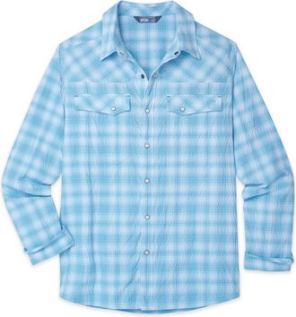 Stio | Mens Eddy Coast Shirt Long Sleeve, Size Extra Extra Extra Large in Cloudless Plaid