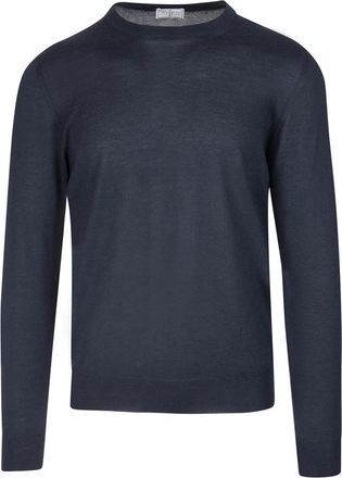 Fedeli Argentina Crewneck Sweater - Heren - Cashmere truien - Blauw - 5XL - Kasjmier - Truien & Vesten