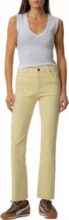 Kut from the Kloth Kelsey High Rise Fab Flare Jean In Pale Yellow
