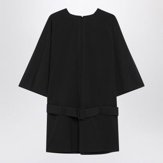 Maison Margiela Zwarte Wollen Mix Mini-jurk