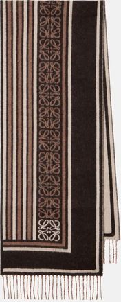 Loewe Anagram wool and cashmere jacquard scarf